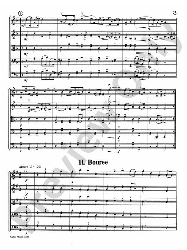 Water Music Suite – String Orchestra Conductor Score & Parts (Digital Download)