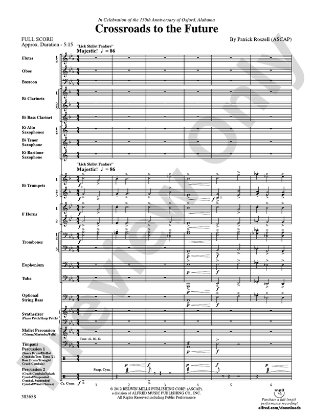 Crossroads to the Future - Concert Band Conductor Score & Parts (Digital Download)