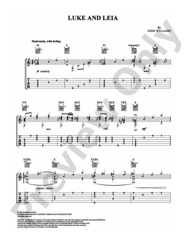 Luke and Leia - Guitar TAB (Digital Download)