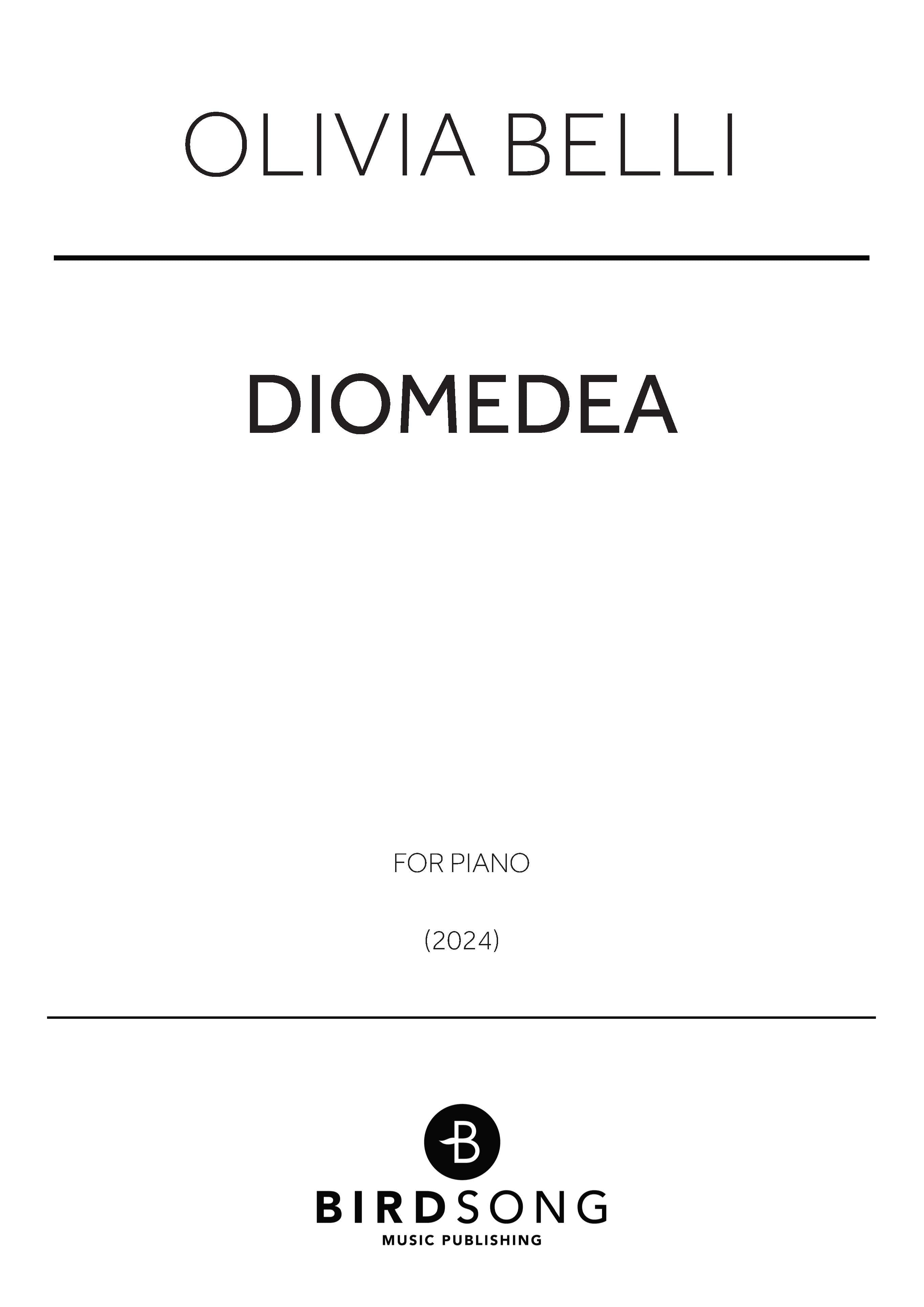 Belli - Diomedea - Piano Solo (Digital Download)