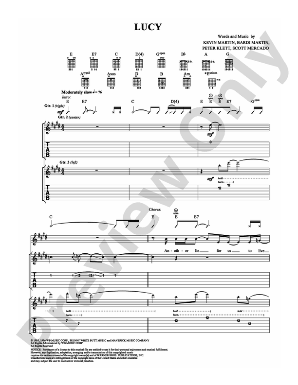 Lucy - Guitar TAB (Digital Download)
