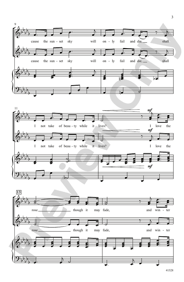 I Love the Rose – SSA Choral Octavo (Digital Download)