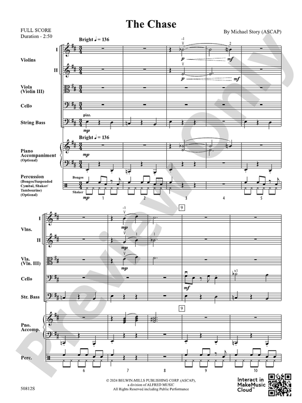 The Chase – String Orchestra Conductor Score & Parts (Digital Download)