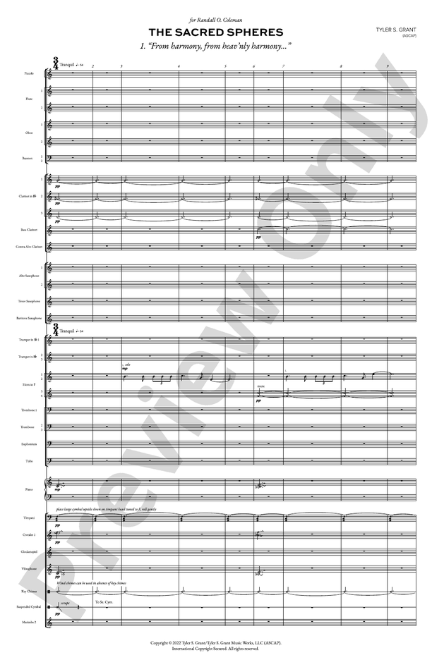 The Sacred Spheres - Concert Band Conductor Score & Parts (Digital Download)