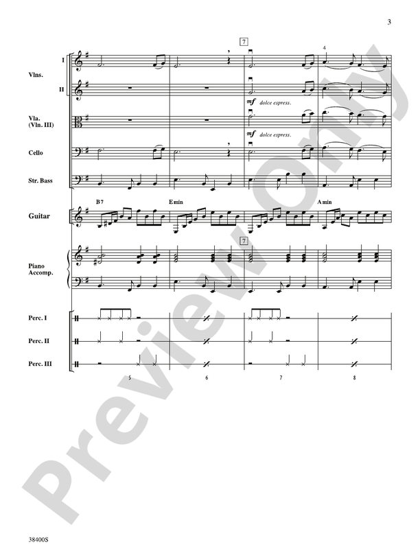 Canción del Amor – String Orchestra Conductor Score & Parts (Digital Download)