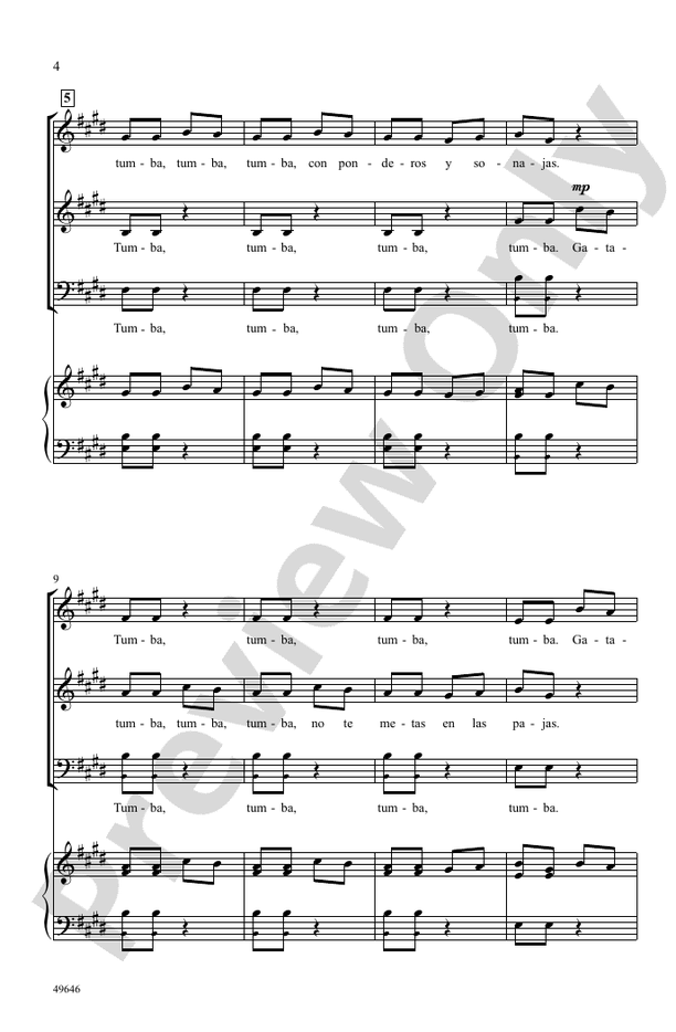 Gatatumba - SAB, a cappella Choral Octavo (Digital Download)
