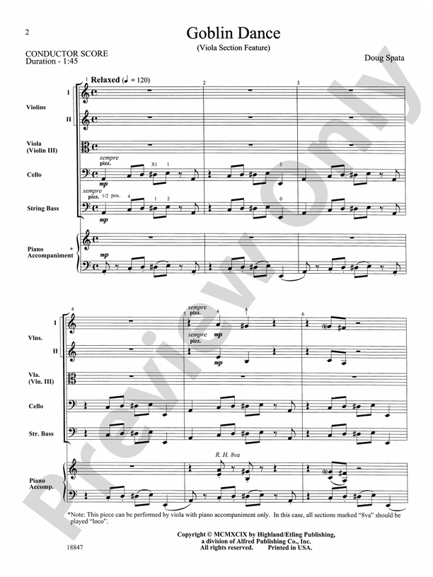 Goblin Dance – String Orchestra Conductor Score & Parts (Digital Download)