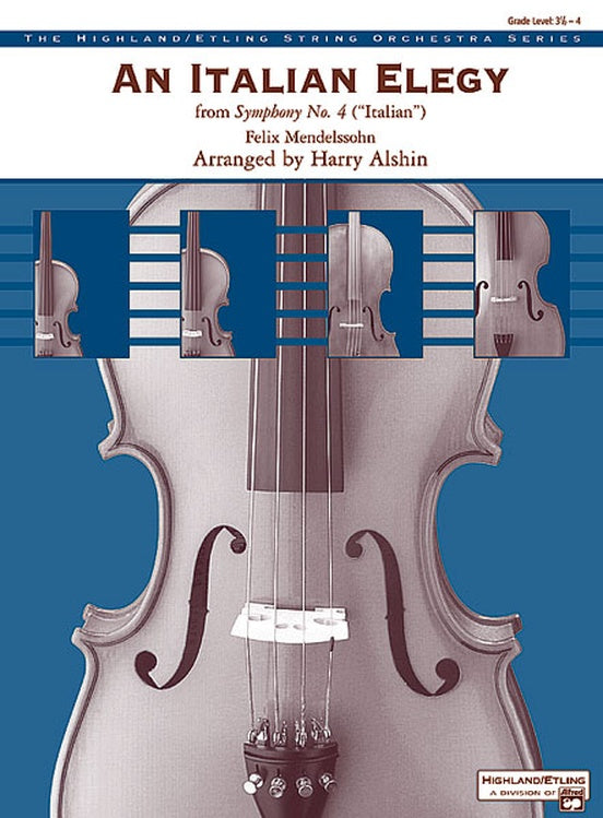 An Italian Elegy, from Symphony No. 4 "Italian" – String Orchestra Conductor Score & Parts (Digital Download)