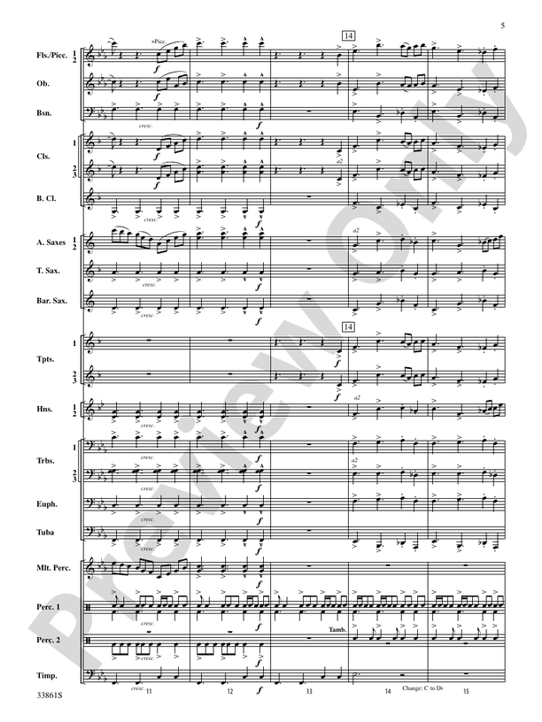 Ride On - Concert Band Conductor Score & Parts (Digital Download)