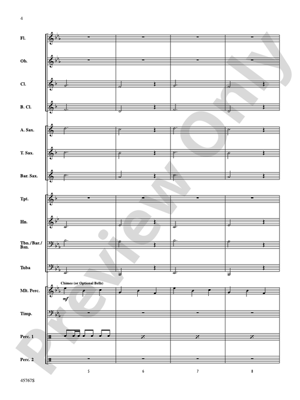 A Festival Chime - Concert Band Conductor Score & Parts (Digital Download)