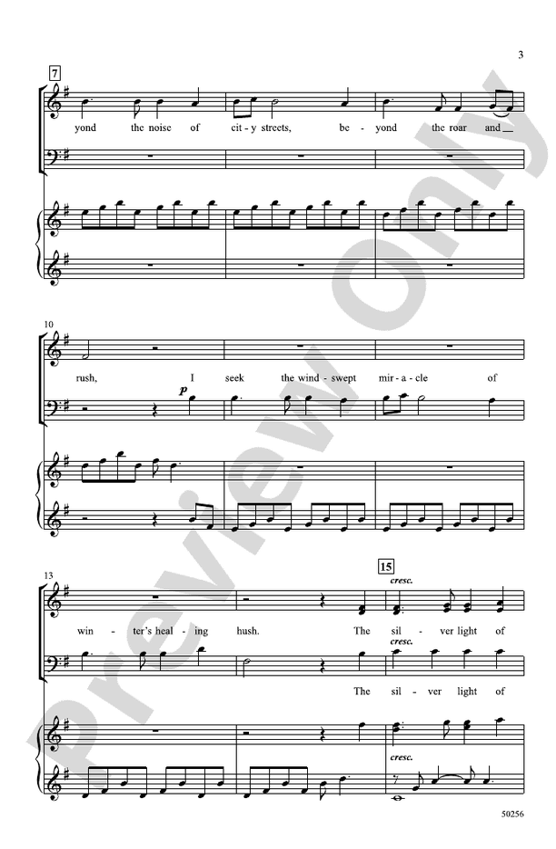The Solitude of Snow - 3 Part Mixed Choral Octavo (Digital Download)