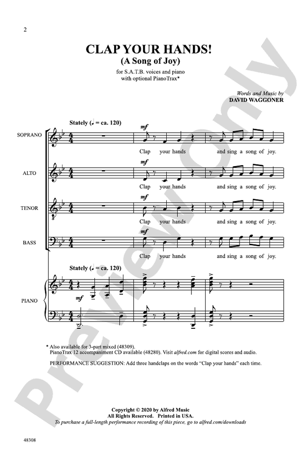 Clap Your Hands! – SATB Choral Octavo (Digital Download)