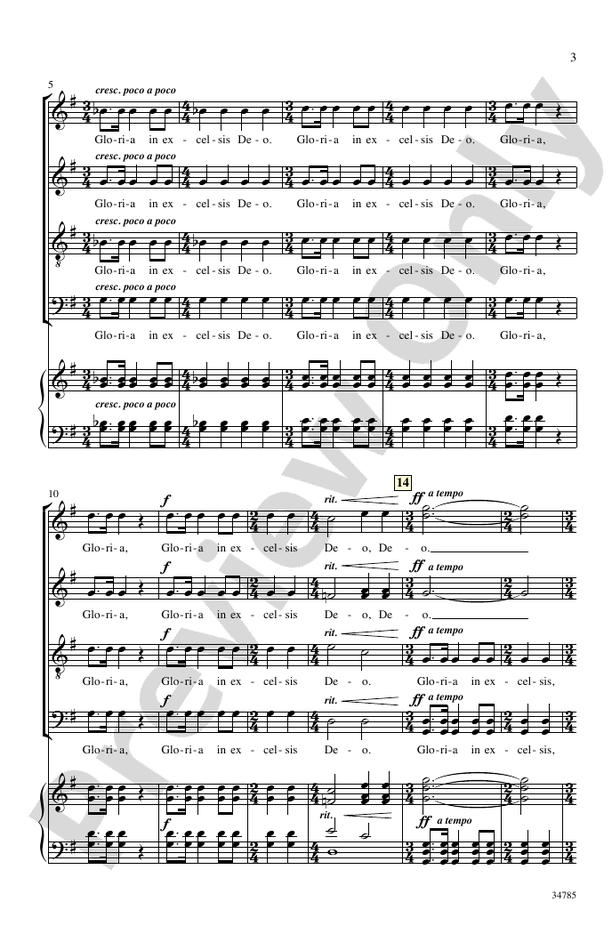 Gloria in Excelsis Deo – SATB, a cappella Choral Octavo (Digital Download)