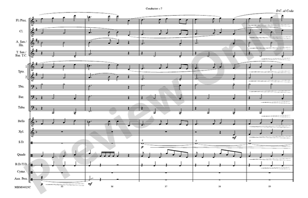 Spitfire – Marching Band Conductor Score & Parts (Digital Download)