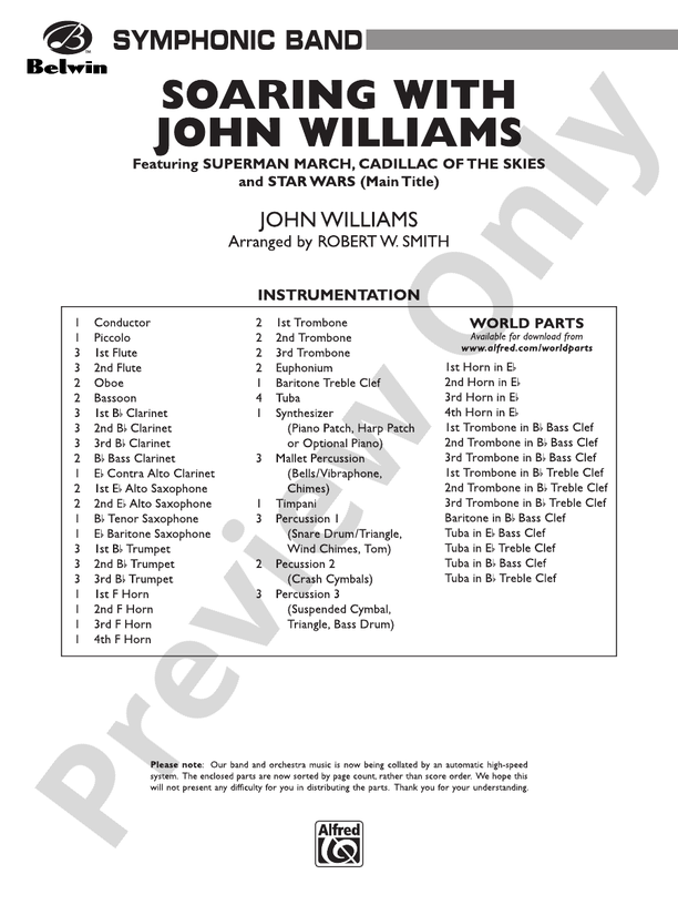 Soaring with John Williams - Concert Band Conductor Score & Parts (Digital Download)