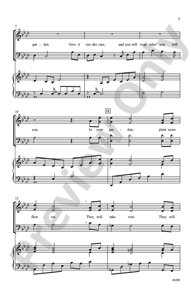 Grow Your Garden – SAB Choral Octavo (Digital Download)