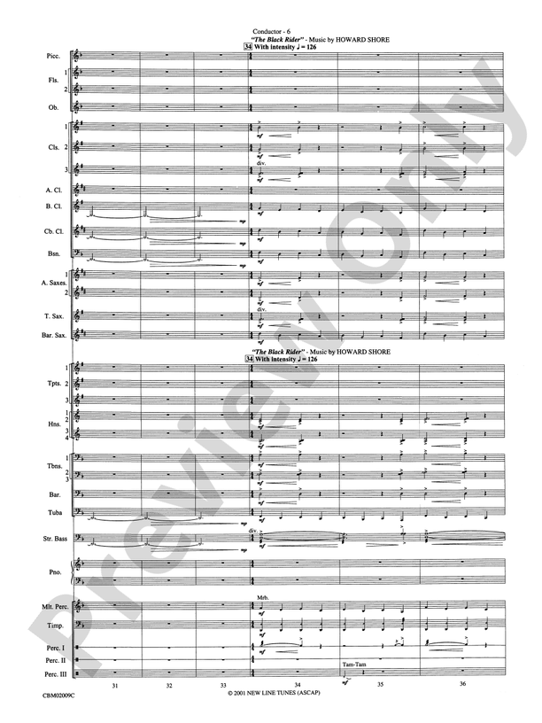 The Lord of the Rings: The Fellowship of the Ring, Symphonic Suite from - Concert Band Conductor Score & Parts (Digital Download)