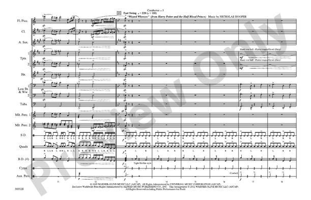 Harry Potter: The Music, Part 3 – Marching Band Conductor Score & Parts (Digital Download)