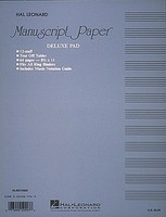 Manuscript Paper (Deluxe Pad)(Blue Cover) - Various Authors Hal Leonard