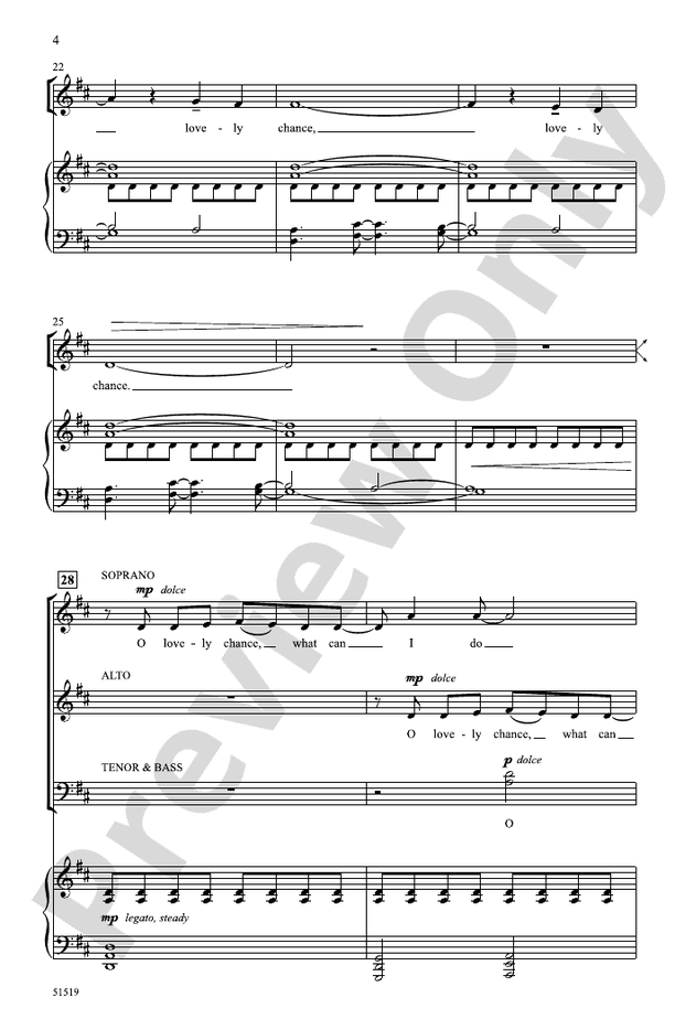 Lovely Chance - SATB Choral Octavo (Digital Download)