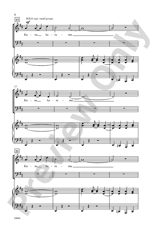 Kuna Karamu (Let's Celebrate - Swahili) – 3-Part Mixed Choral Octavo (Digital Download)