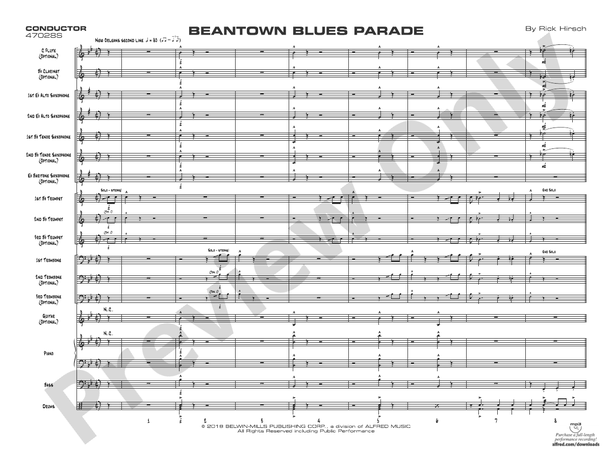 Beantown Blues Parade – Jazz Ensemble Conductor Score & Parts (Digital Download)