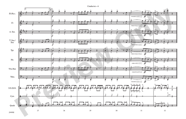 The Cup of Life – Marching Band Conductor Score & Parts (Digital Download)