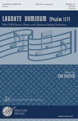 Laudate Dominum - (Psalm 117) - Dan Davison - SSATB Walton Music Choral Score Octavo
