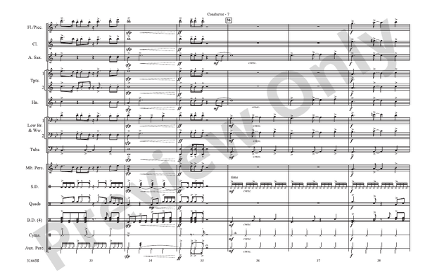 Friday Night Express – Marching Band Conductor Score & Parts (Digital Download)