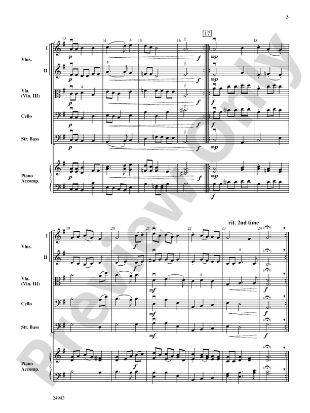 Musik of Shakespeare's Daye – String Orchestra Conductor Score & Parts (Digital Download)