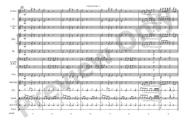 Escape (from Guardians of the Galaxy) – Marching Band Conductor Score & Parts (Digital Download)