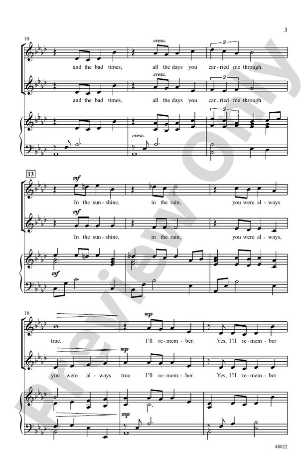I'll Remember You – 2-Part Choral Octavo (Digital Download)