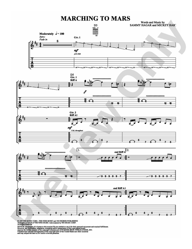 Marching to Mars - Guitar TAB (Digital Download)