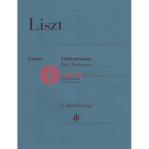 Liszt - Liebestraume, 3 Notturnos - Piano Solo Henle HN634