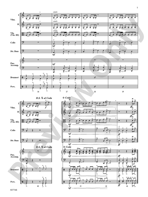 Dance the Night - String Orchestra Conductor Score & Parts (Digital Download)