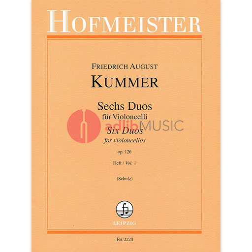 DUOS 6 OP 126 VOL 1 FOR 2 CELLOS - KUMMER - CELLO - HOFMEISTER