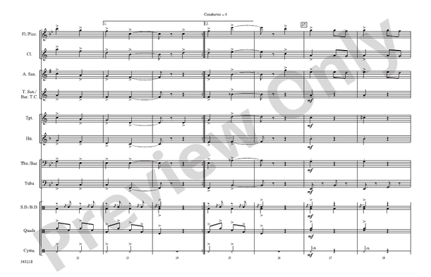 That's Entertainment – Marching Band Conductor Score & Parts (Digital Download)