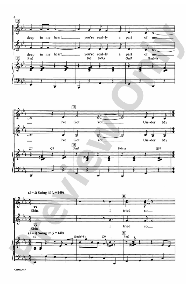I've Got You Under My Skin – SSA Choral Octavo (Digital Download)
