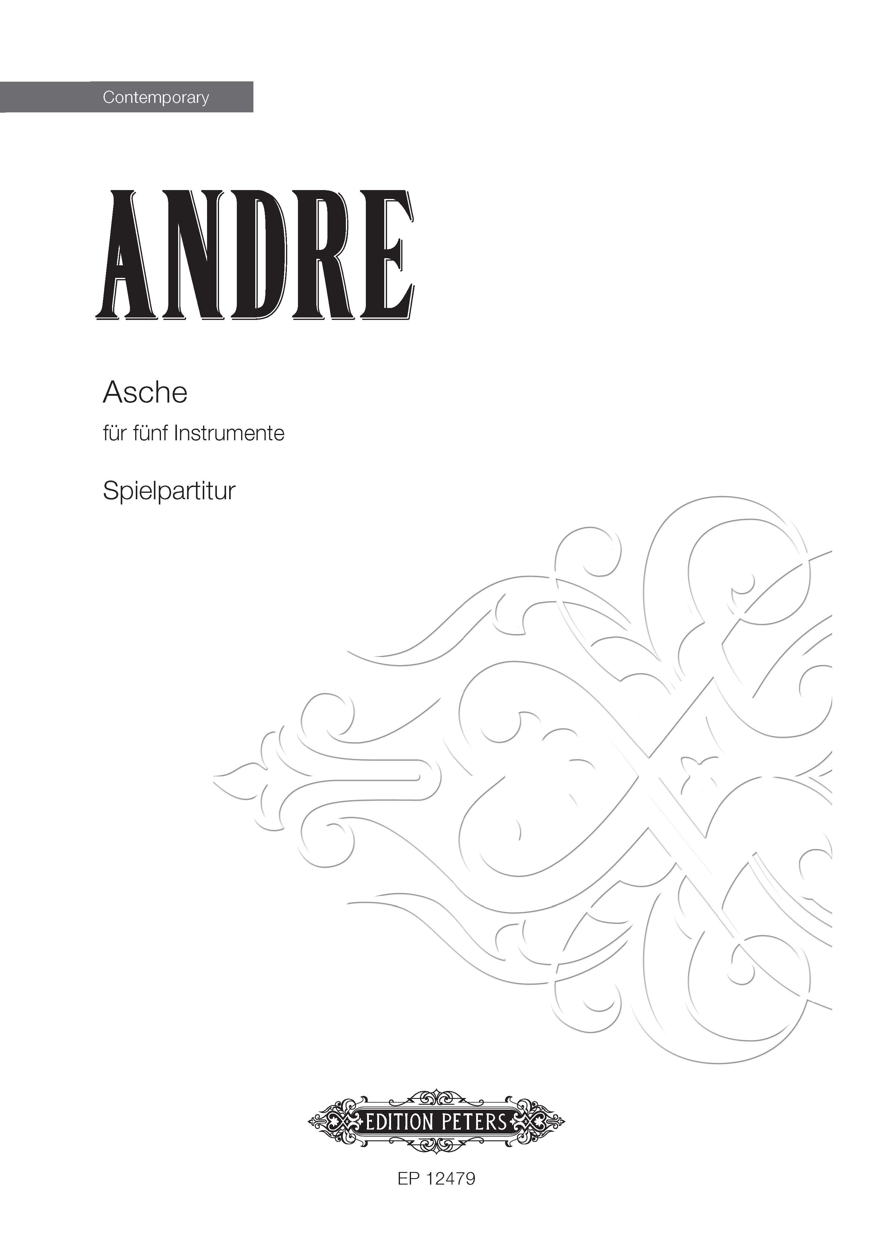 Asche (EP12479) - Piano/Cello/Viola/Bass Clarinet/Bass Flute Score & Parts (Digital Download)
