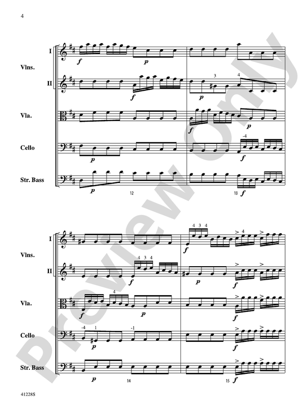 Concerto in D (Grade 3.5) – String Orchestra Conductor Score & Parts (Digital Download)