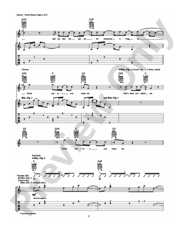 Sweet Misery - Guitar TAB (Digital Download)