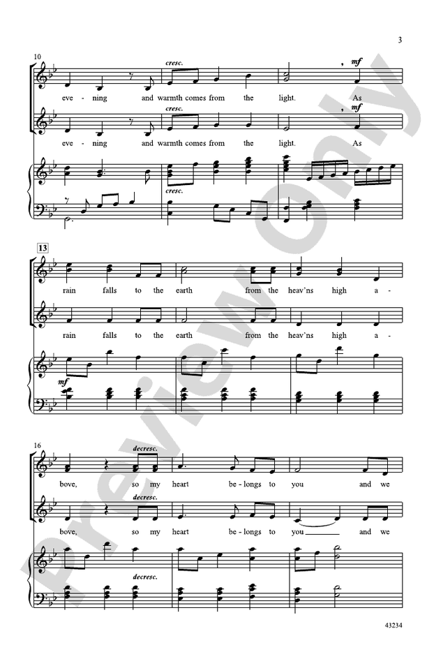 My Heart Belongs to You – SSA Choral Octavo (Digital Download)