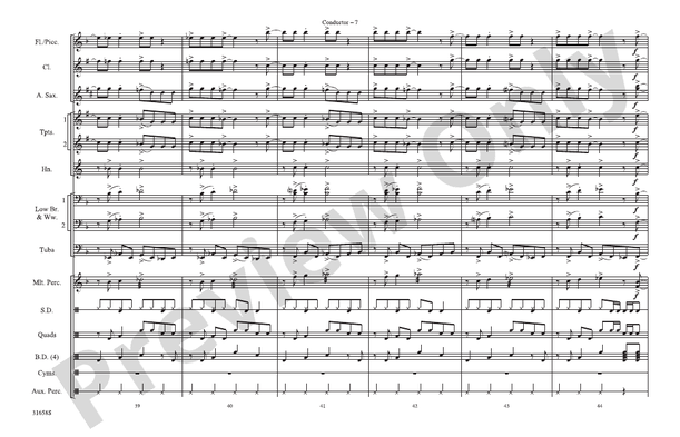 Addicted to Love – Marching Band Conductor Score & Parts (Digital Download)