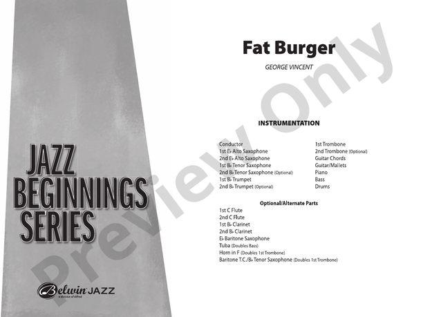 Fat Burger - Jazz Ensemble Conductor Score & Parts(Digital Download)