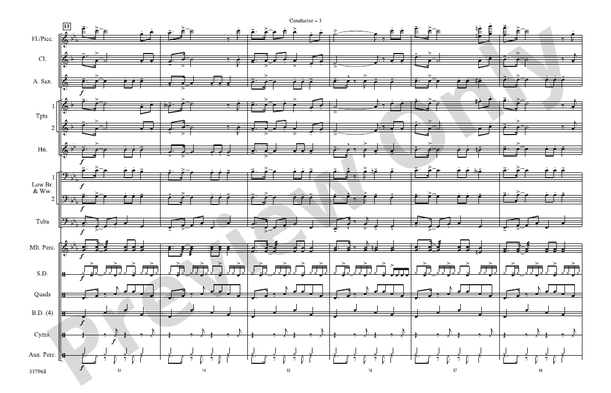 Cuban Coffee – Marching Band Conductor Score & Parts (Digital Download)