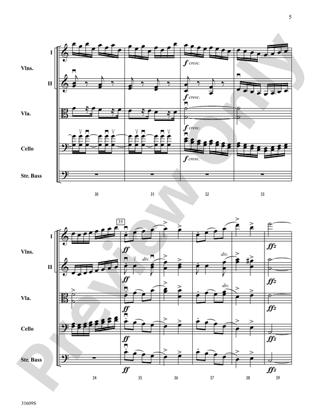 Allegro Giocoso (From Symphony No. 4) – String Orchestra Conductor Score & Parts (Digital Download)