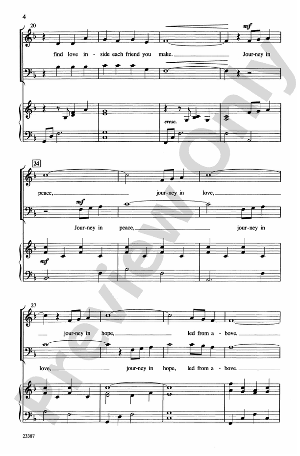 Journey in Peace – 3 Part Mixed Choral Octavo (Digital Download)