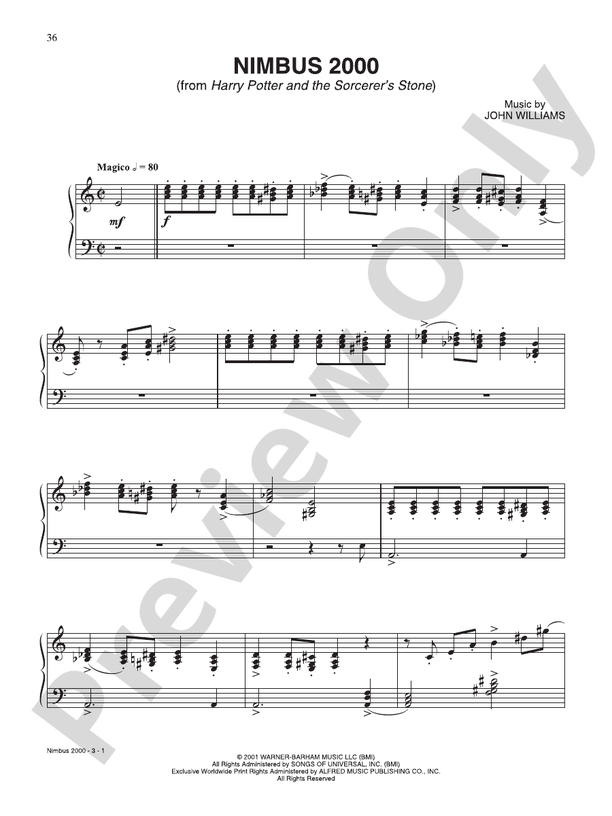 Nimbus 2000 (from "Harry Potter and the Sorcerer's Stone") - Piano (Digital Download)