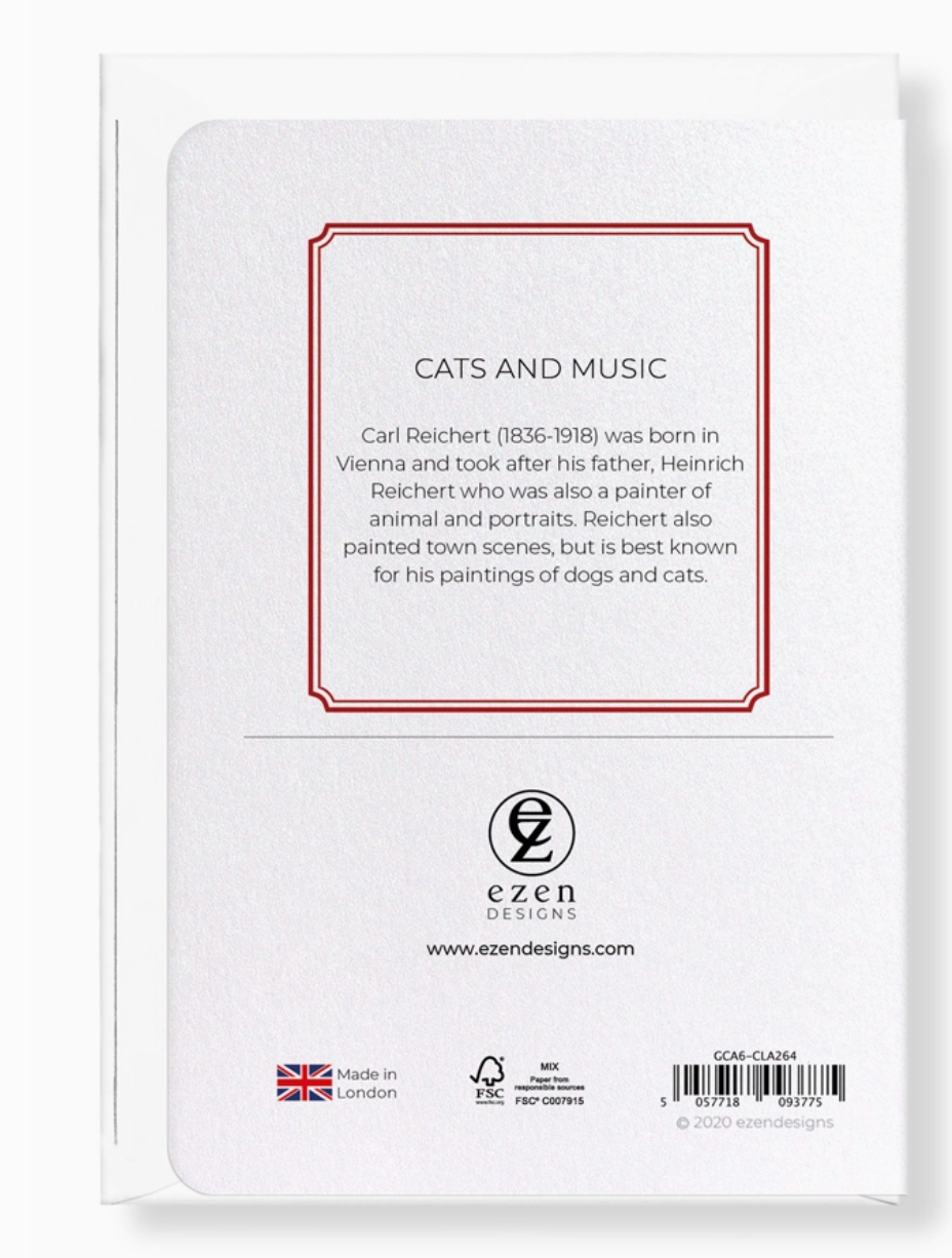 Greeting Card Cats and Music