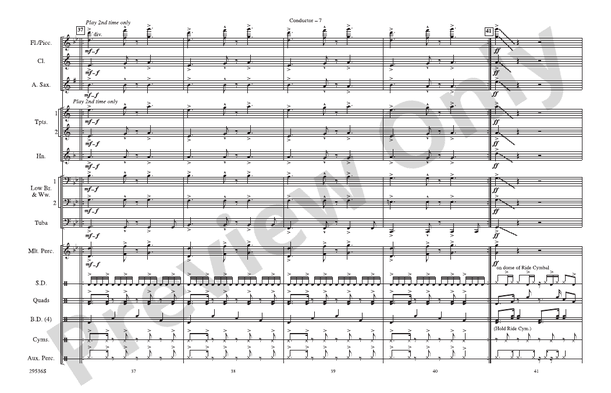 Into the Night – Marching Band Conductor Score & Parts (Digital Download)